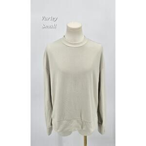 Varley Horton Side Zip Midlayer in Cement Grey (Brushed Rib) –Small